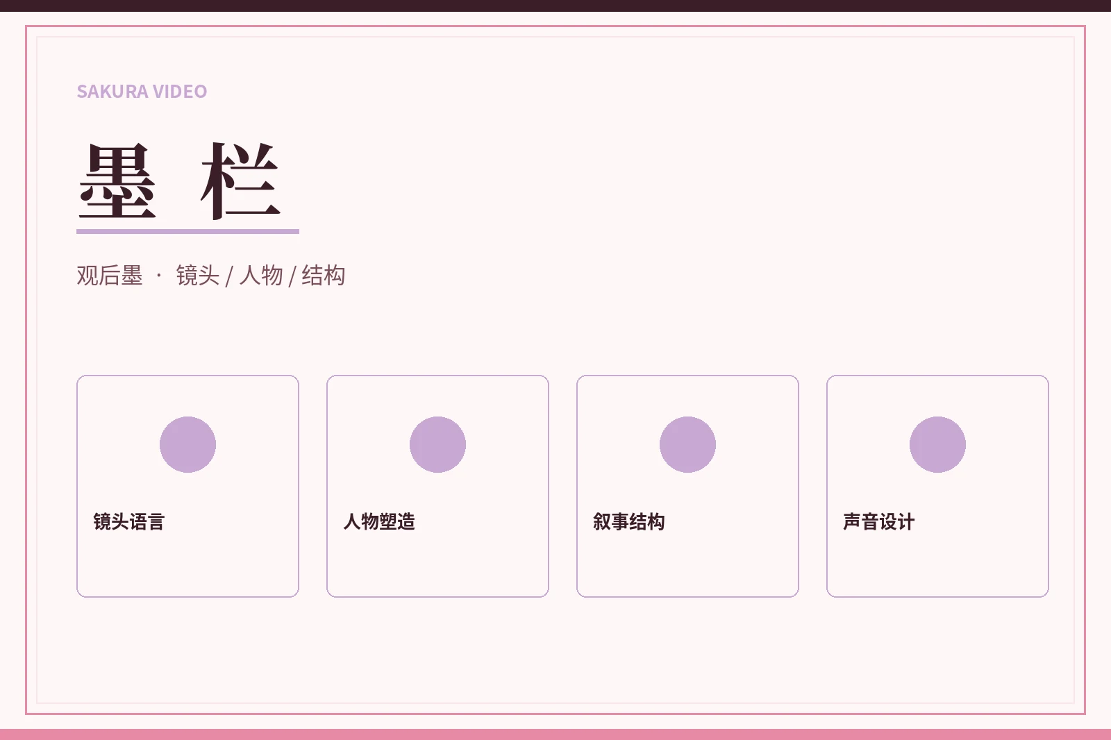 墨栏影视写作